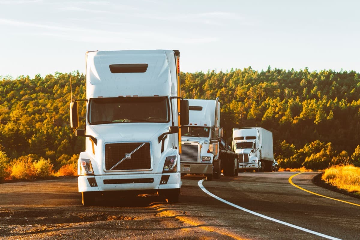 Semi truck on the highway — representative of partner carriers